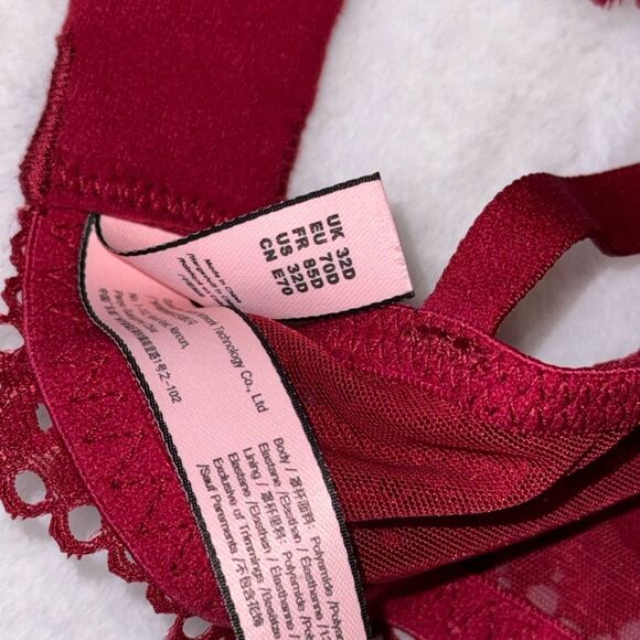 Dobreva Unlined Bra Womens Size 32D  Floral Lace Underwire Back Closure - Picture 10 of 10